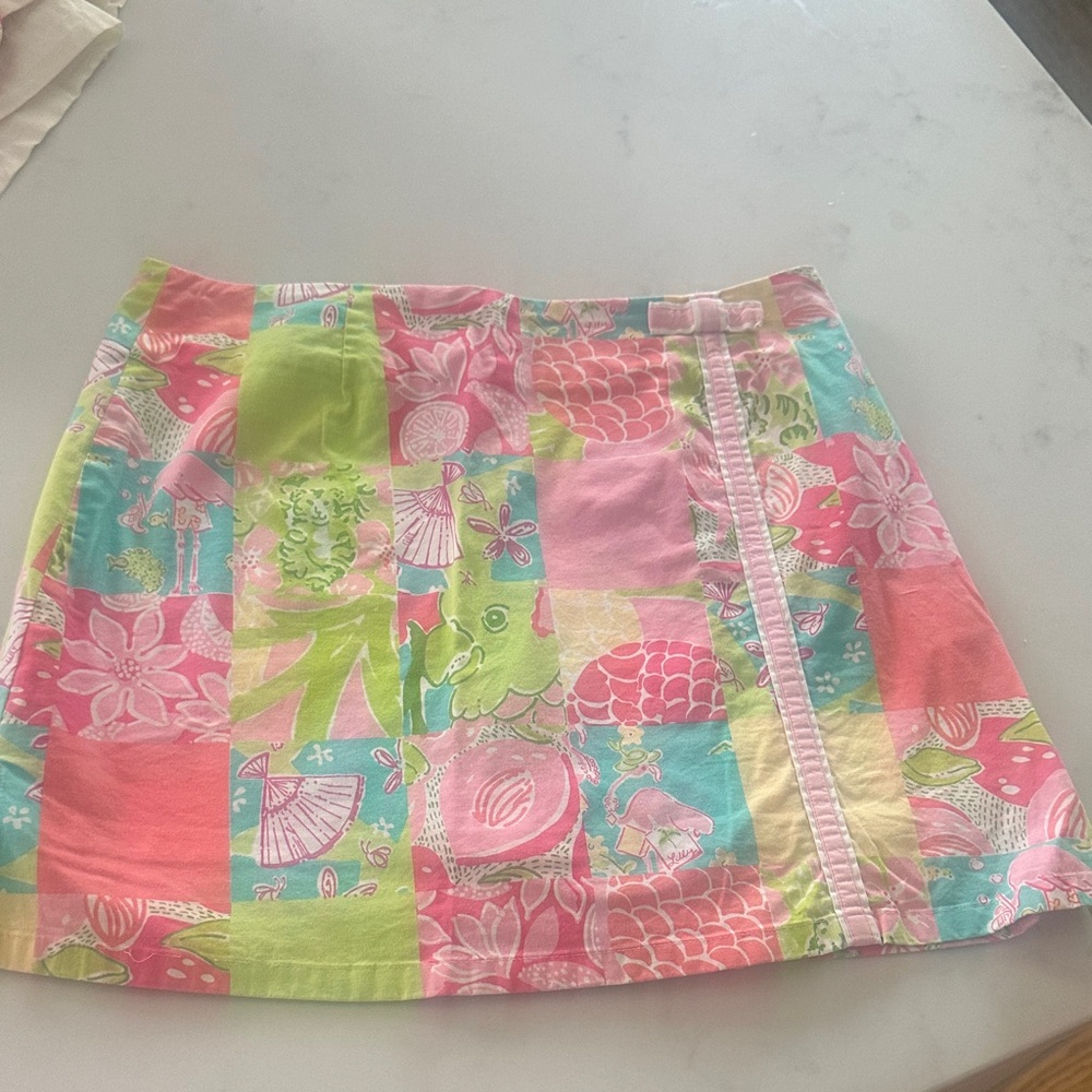 Lilly Pulitzer Pastel Patchwork Print Skirt